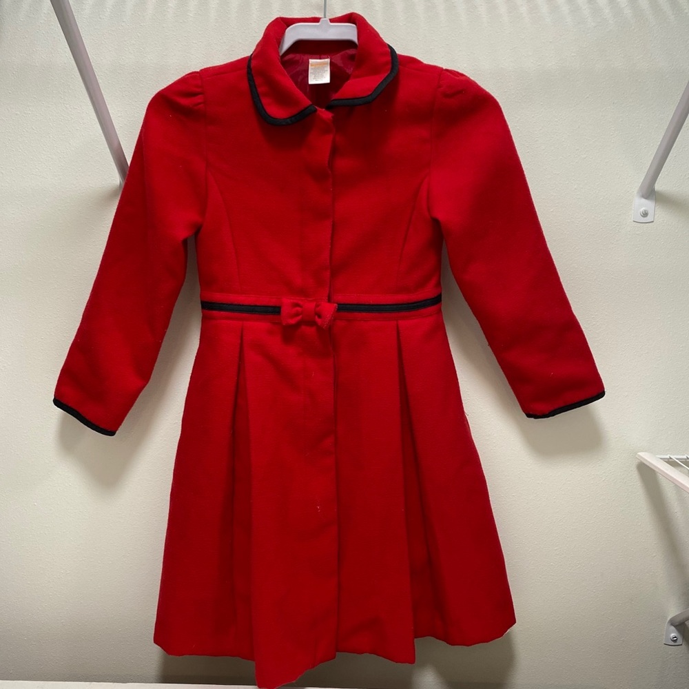 Girl’s Red Christmas Long Coat